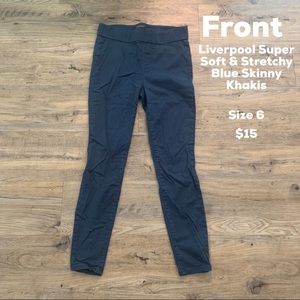 Liverpool Super Stretchy & Soft Blue Khaki Pants
